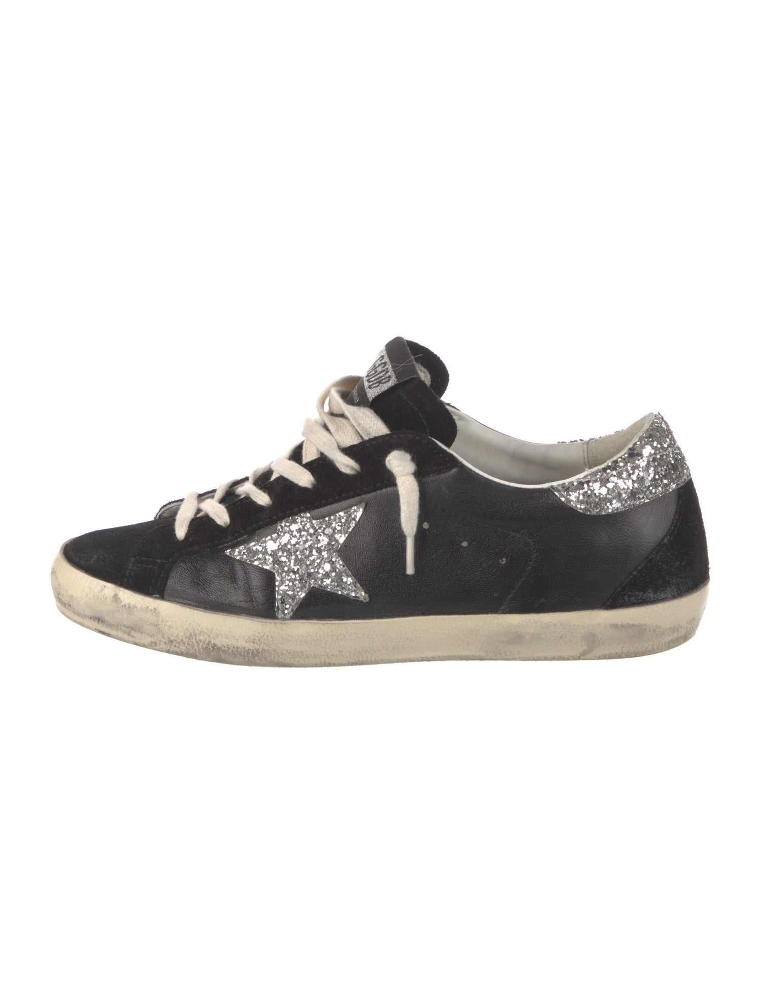 Golden Goose Leather Printed Sneakers