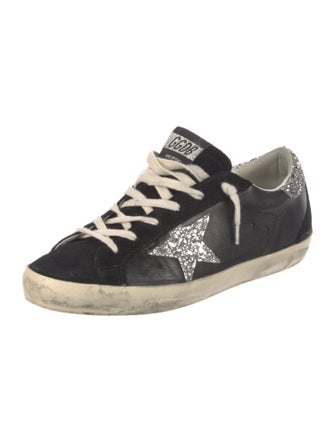Golden Goose Leather Printed Sneakers