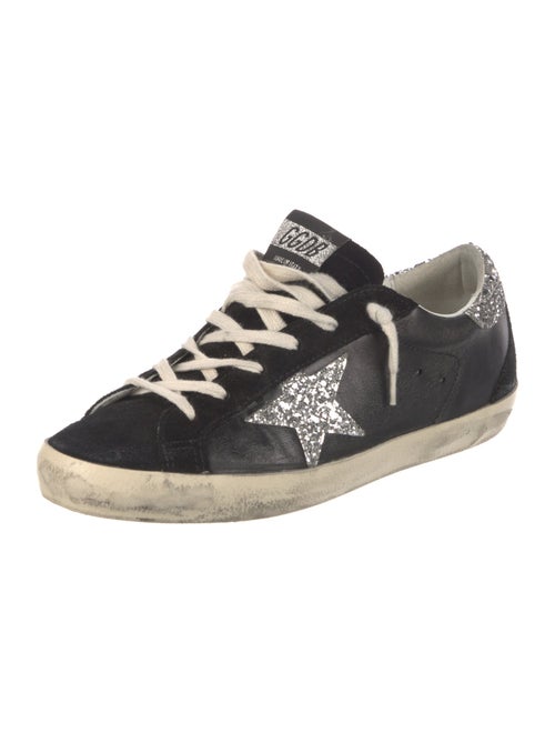 Golden Goose Leather Printed Sneakers