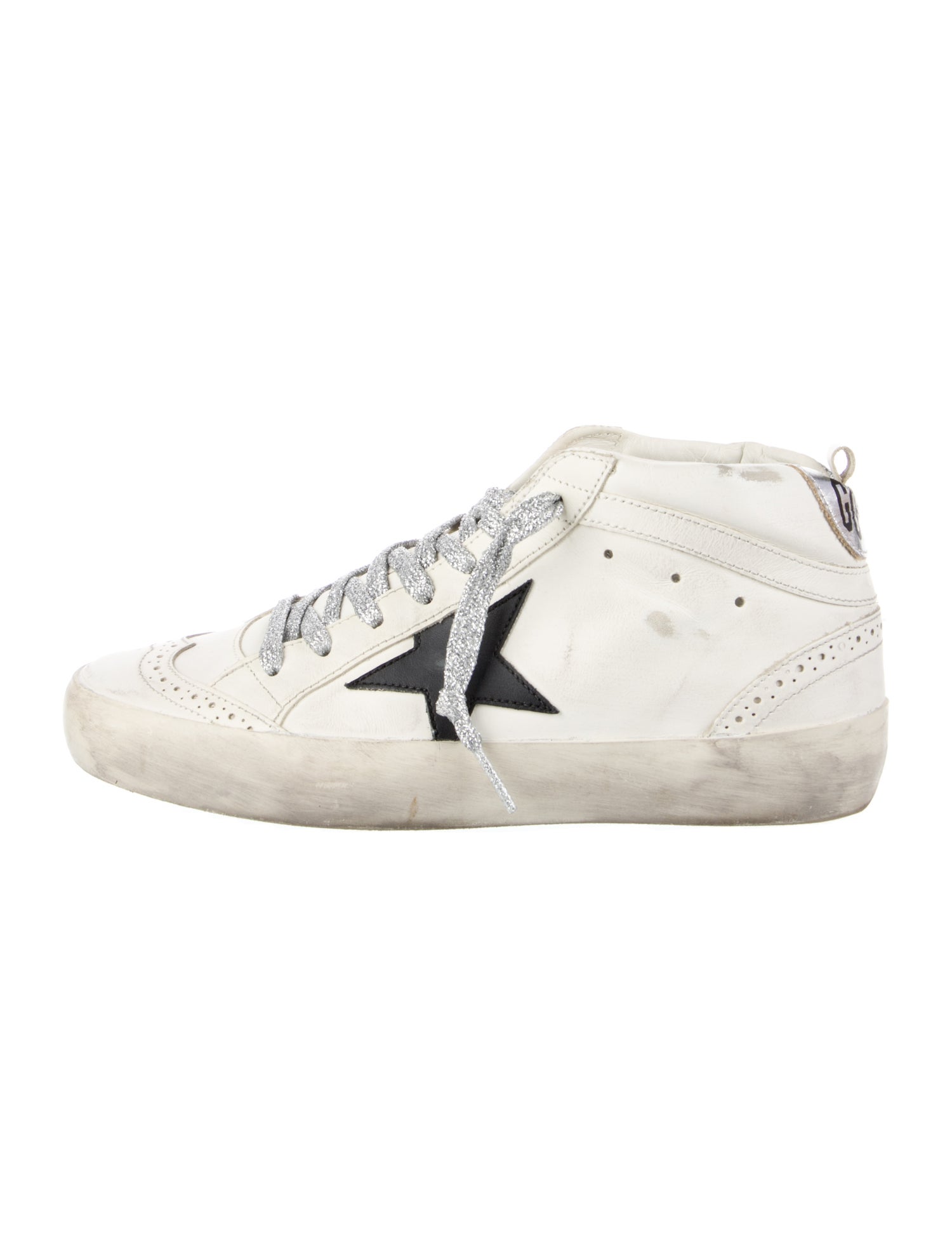 Golden Goose Leather Distressed Accents Sneakers
