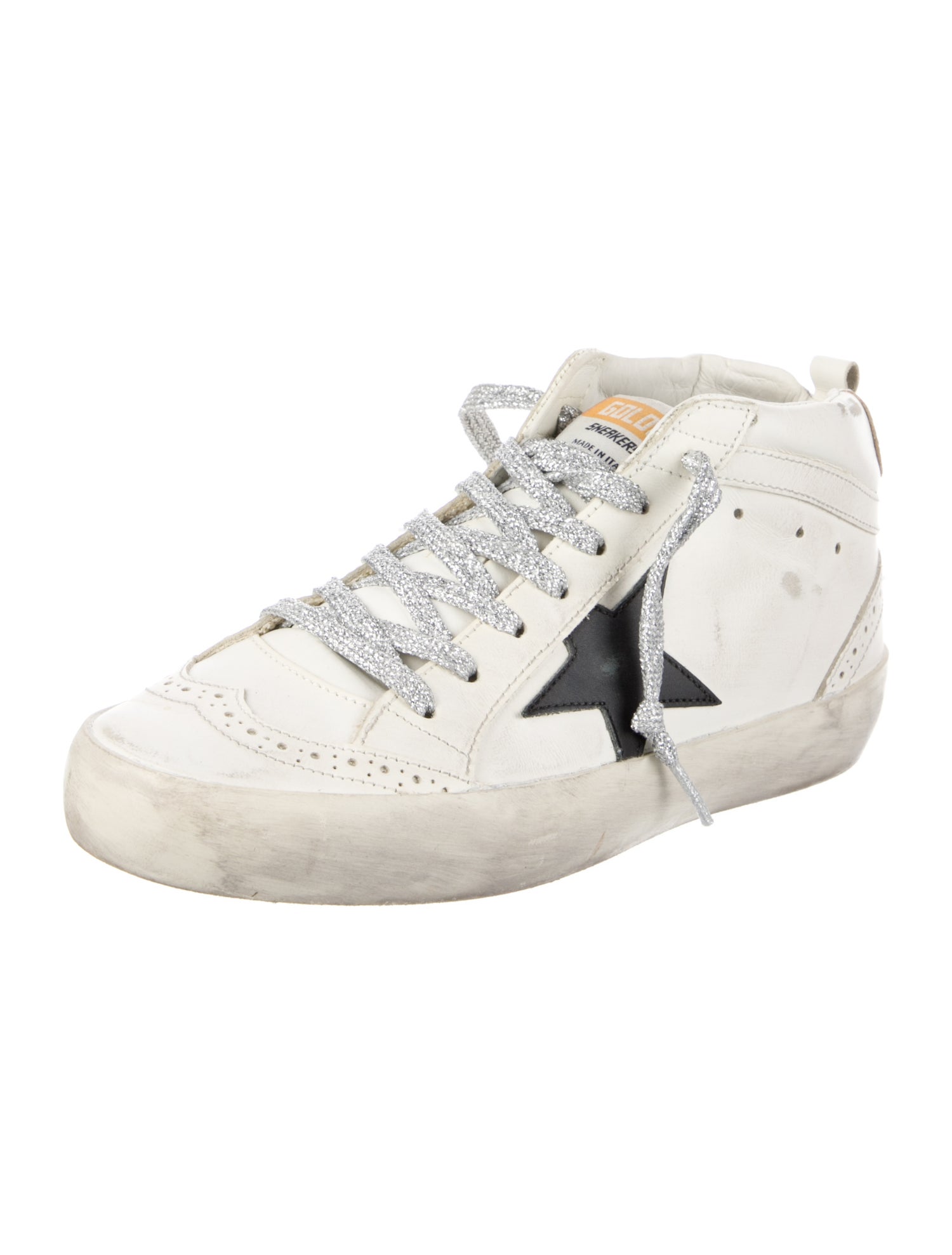 Golden Goose Leather Distressed Accents Sneakers