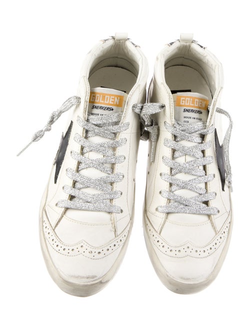Golden Goose Leather Distressed Accents Sneakers