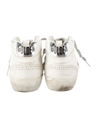 Golden Goose Leather Distressed Accents Sneakers