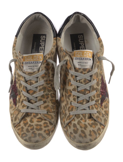 Golden Goose Suede Animal Print Sneakers