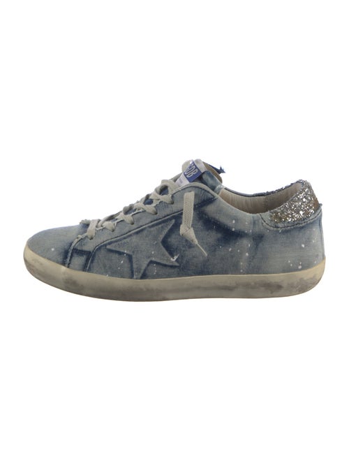 Golden Goose Denim Printed Sneakers