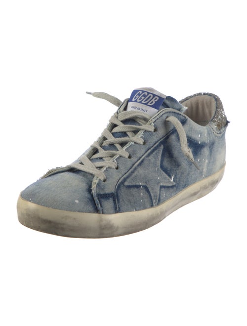 Golden Goose Denim Printed Sneakers