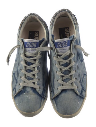 Golden Goose Denim Printed Sneakers