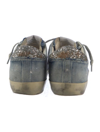 Golden Goose Denim Printed Sneakers