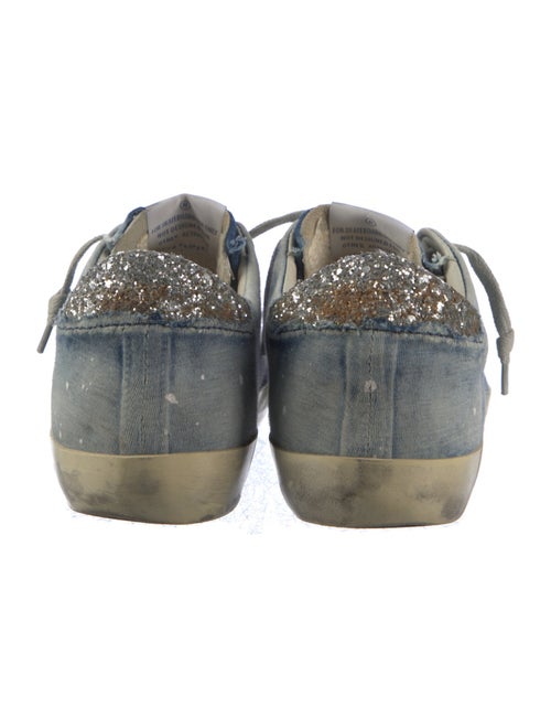 Golden Goose Denim Printed Sneakers