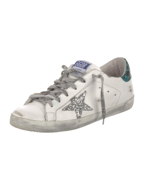Golden Goose Leather Printed Sneakers
