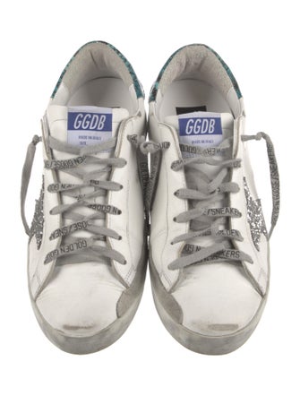 Golden Goose Leather Printed Sneakers