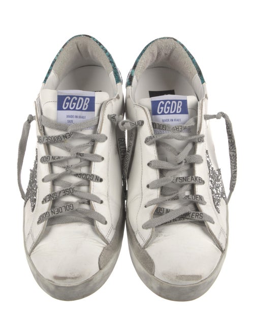 Golden Goose Leather Printed Sneakers