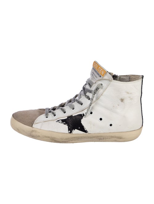 Golden Goose Leather Graphic Print Sneakers