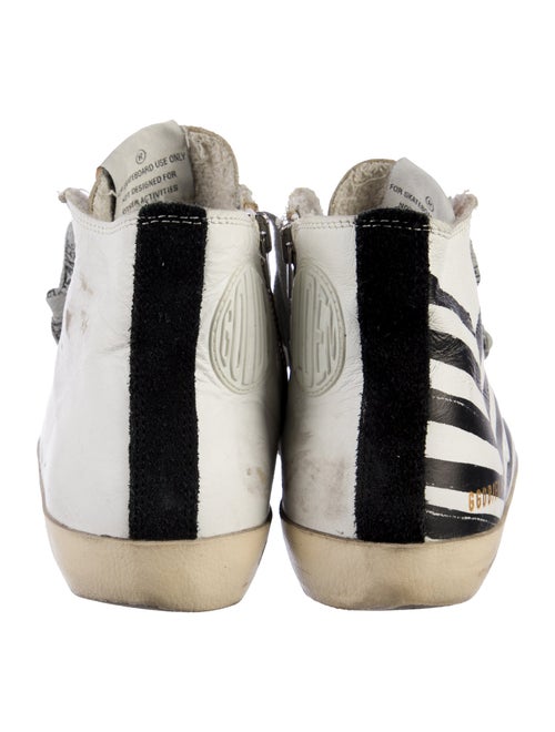 Golden Goose Leather Graphic Print Sneakers
