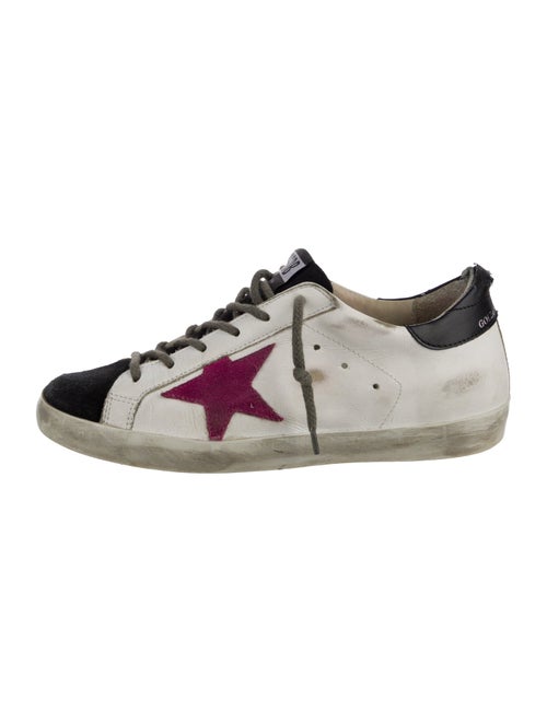 Golden Goose Leather Printed Sneakers