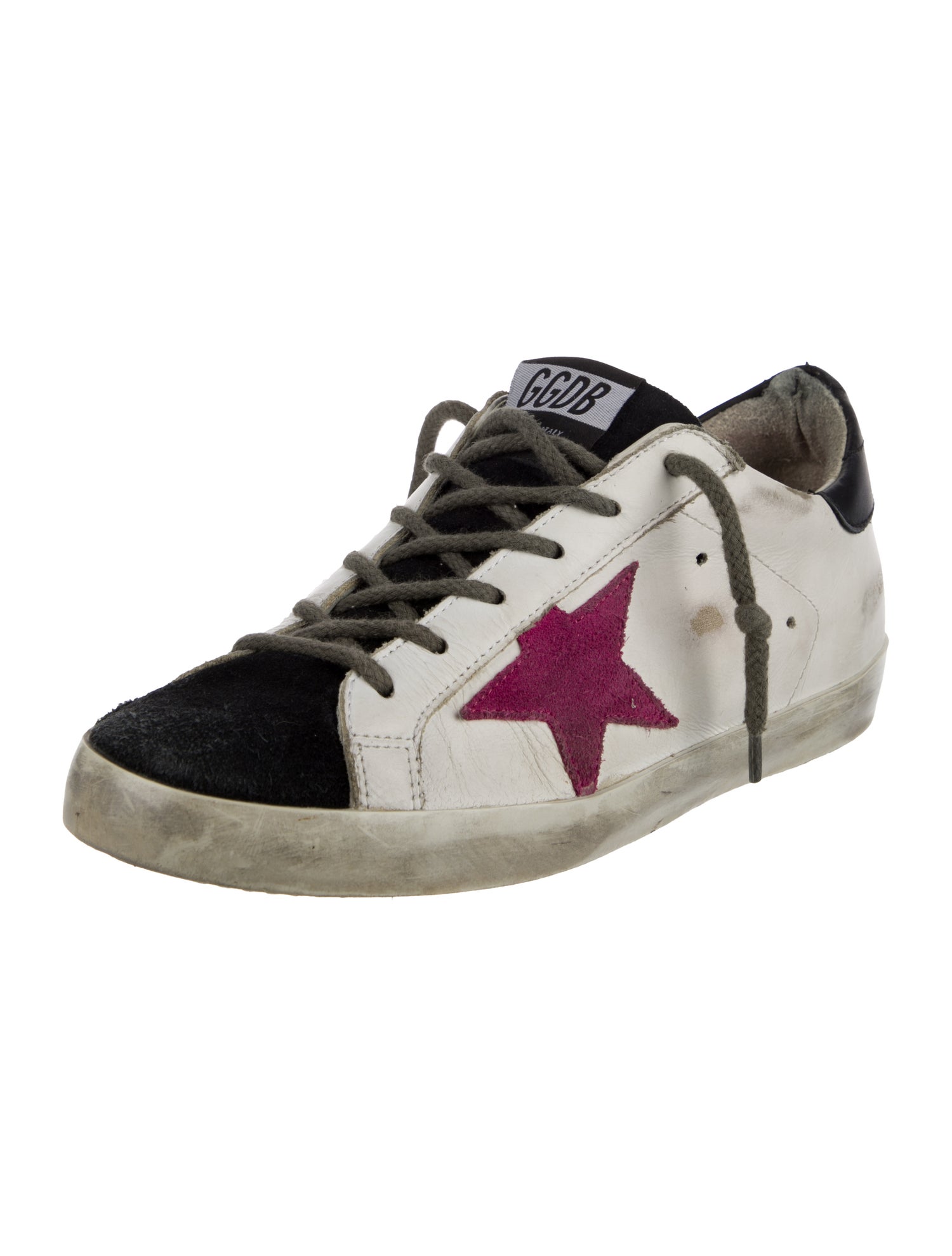Golden Goose Leather Printed Sneakers