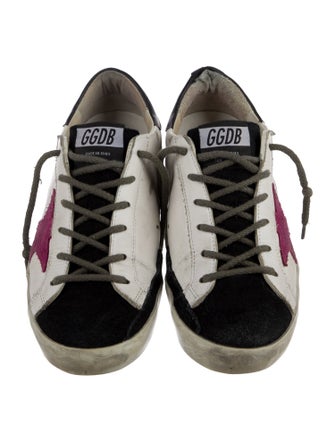 Golden Goose Leather Printed Sneakers