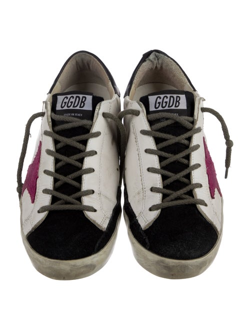Golden Goose Leather Printed Sneakers