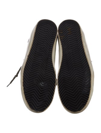 Golden Goose Leather Printed Sneakers