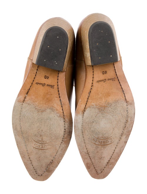 Golden Goose Leather Embroidered Accent Western Boots