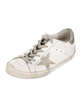 Golden Goose Leather Distressed Accents Sneakers