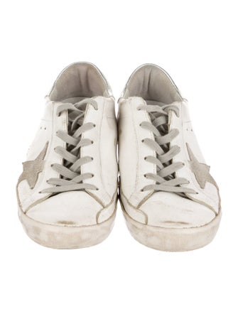Golden Goose Leather Distressed Accents Sneakers