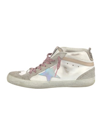 Golden Goose Leather Colorblock Pattern Sneakers