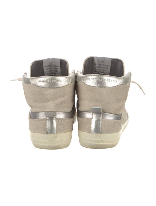 Golden Goose Suede Distressed Accents Wedge Sneakers