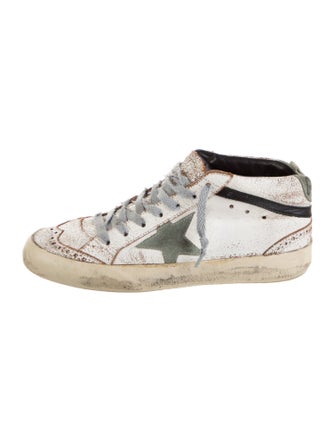 Golden Goose Leather Printed Sneakers