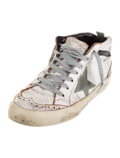 Golden Goose Leather Printed Sneakers