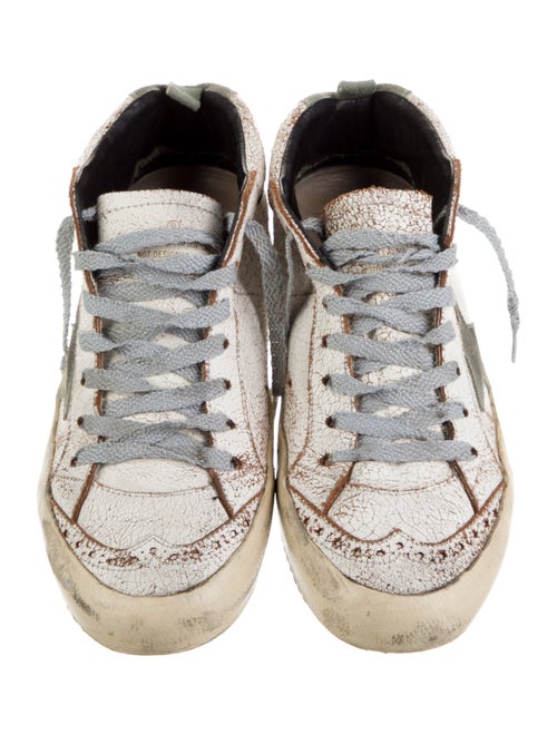 Golden Goose Leather Printed Sneakers