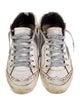 Golden Goose Leather Printed Sneakers