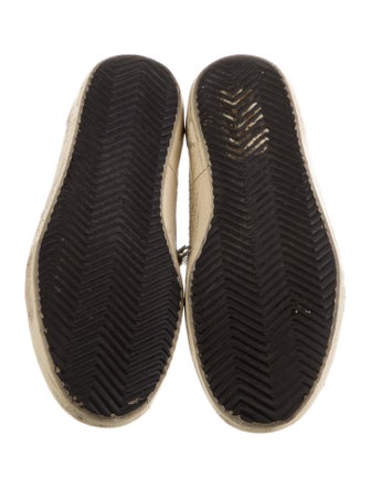 Golden Goose Leather Printed Sneakers