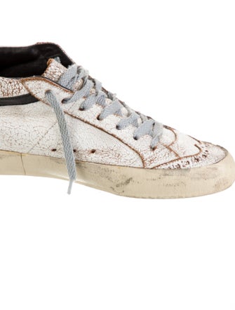 Golden Goose Leather Printed Sneakers