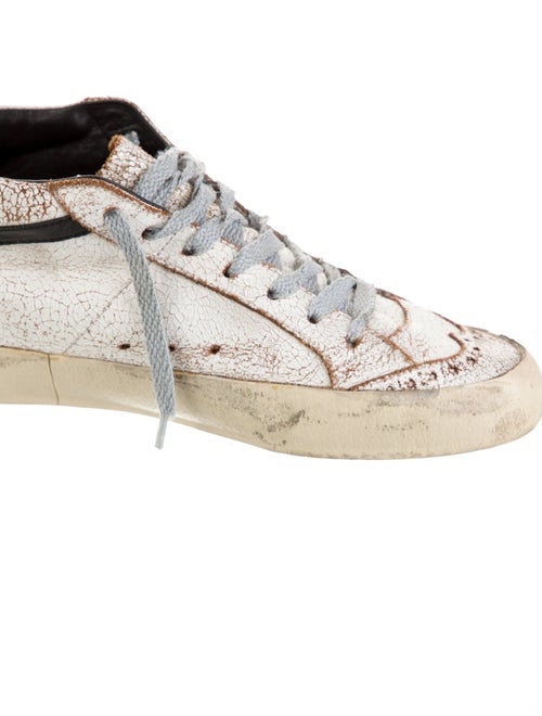 Golden Goose Leather Printed Sneakers