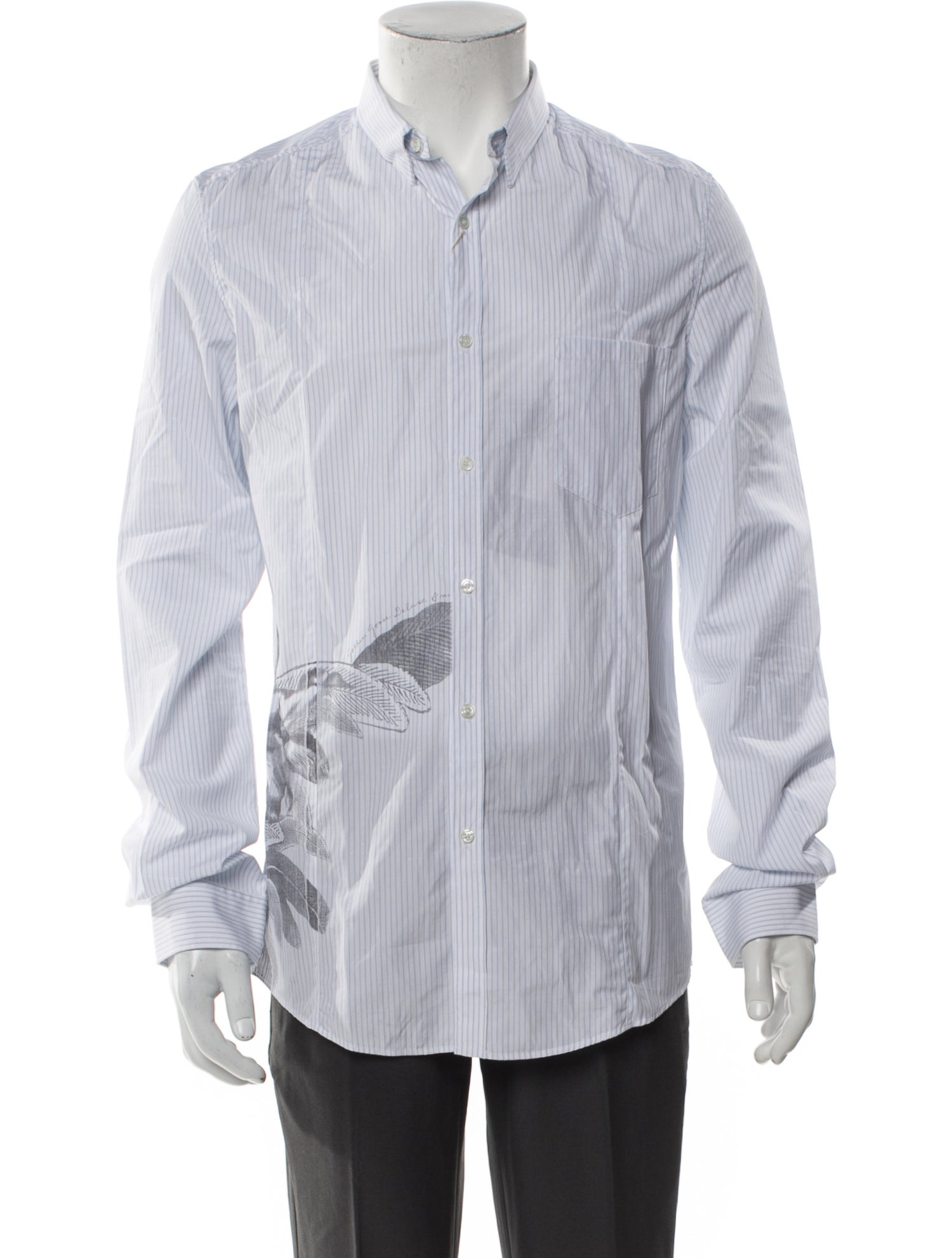 Golden Goose Striped Long Sleeve Dress Shirt