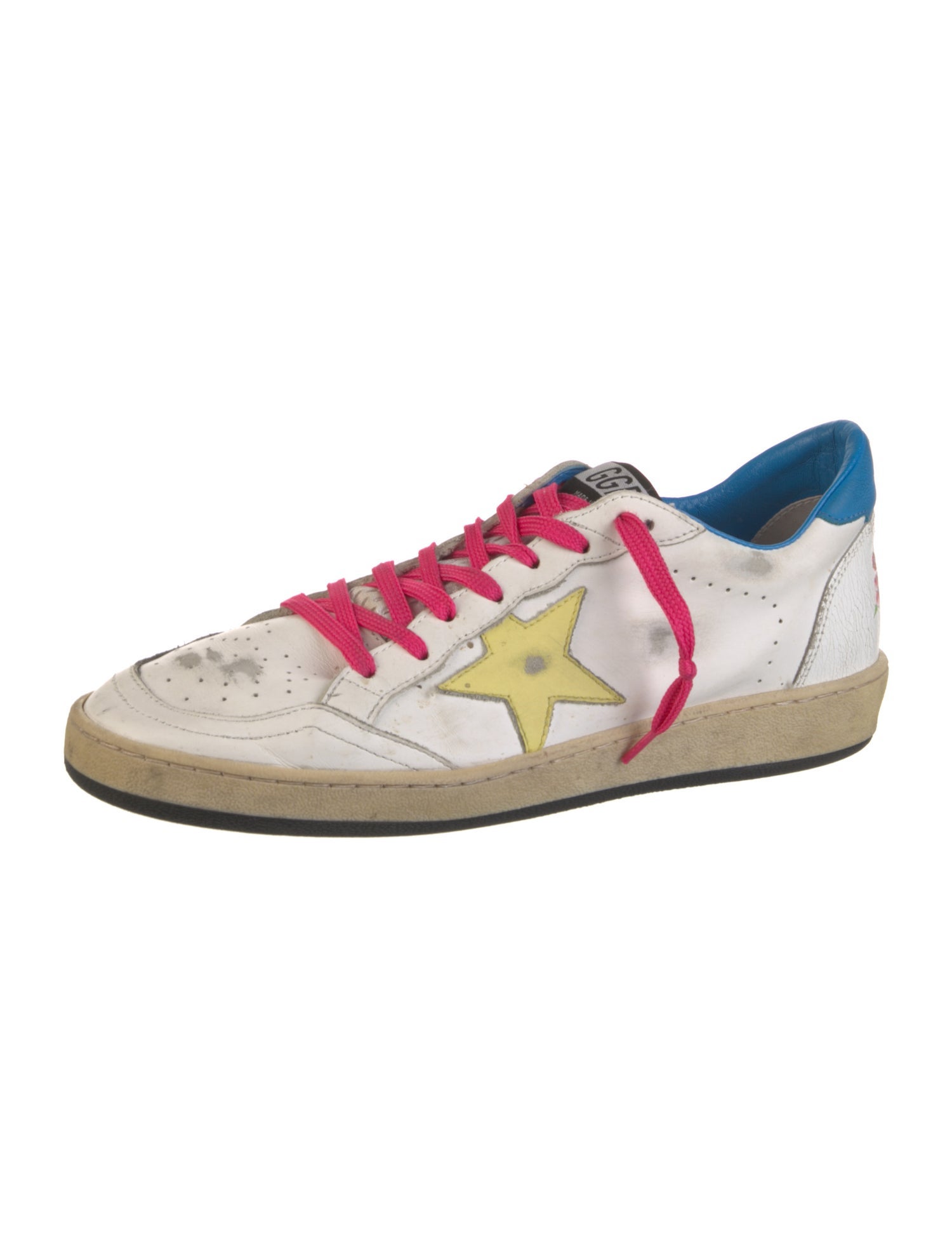 Golden Goose Leather Printed Sneakers