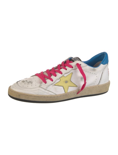 Golden Goose Leather Printed Sneakers