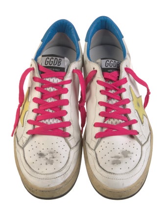 Golden Goose Leather Printed Sneakers