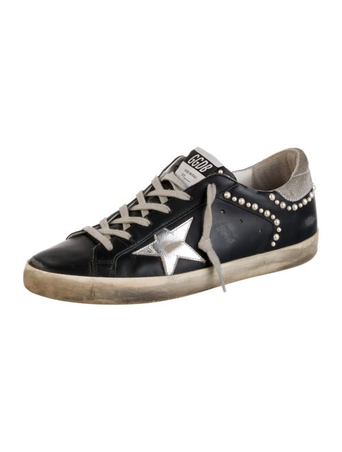 Golden Goose Leather Printed Sneakers