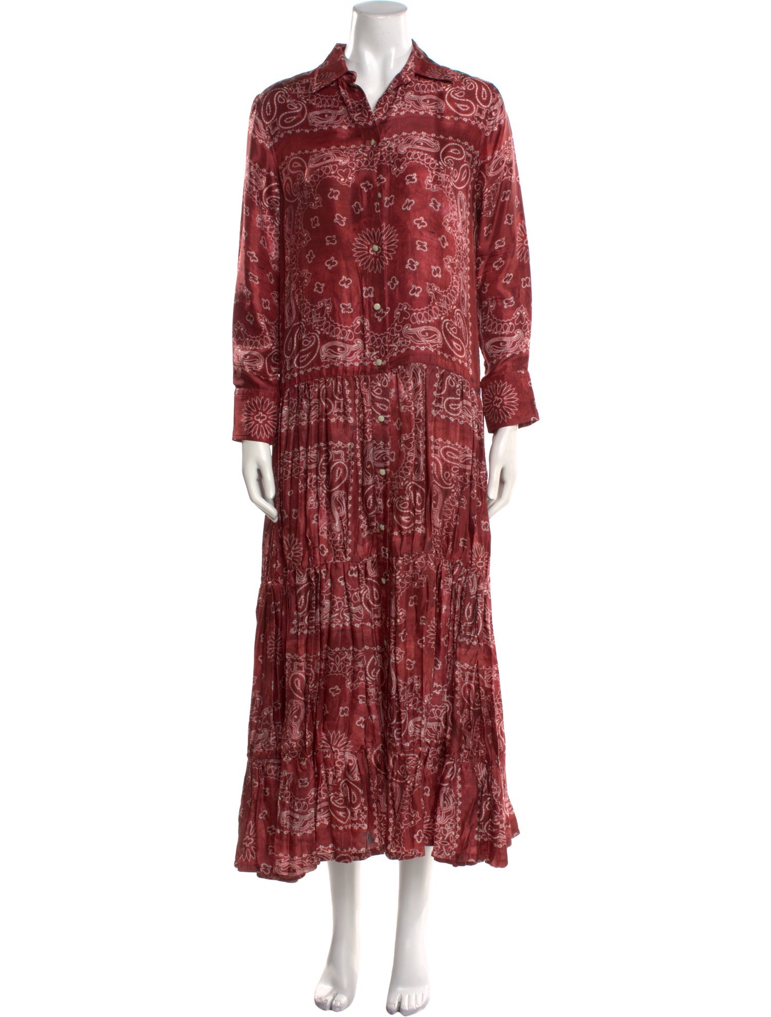 Golden Goose Paisley Print Midi Length Dress