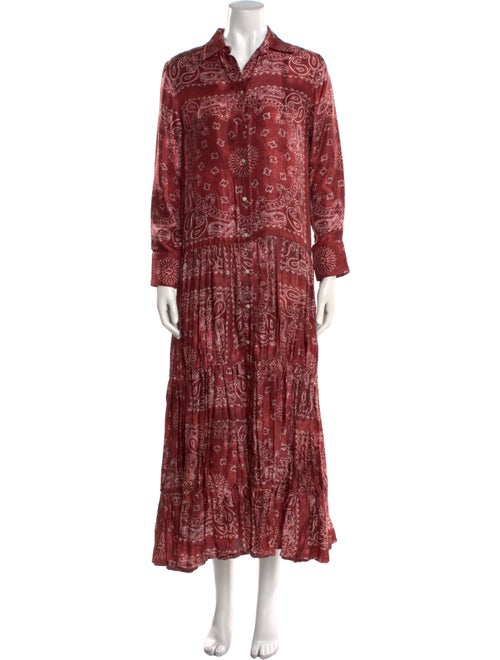 Golden Goose Paisley Print Midi Length Dress