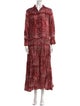 Golden Goose Paisley Print Midi Length Dress