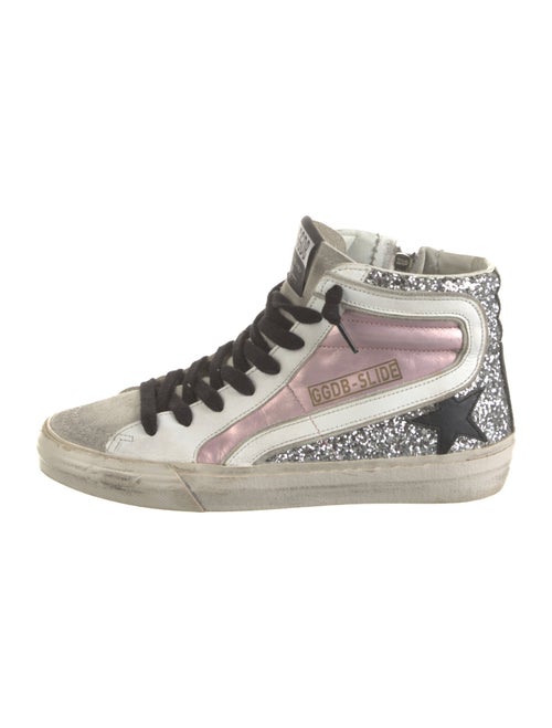 Golden Goose Leather Printed Sneakers