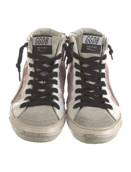 Golden Goose Leather Printed Sneakers