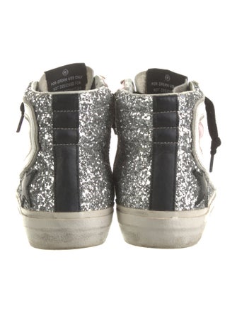 Golden Goose Leather Printed Sneakers