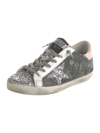 Golden Goose Glitter Printed Sneakers