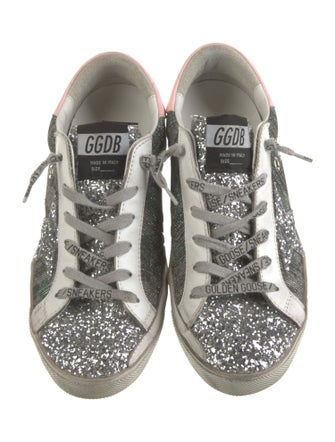 Golden Goose Glitter Printed Sneakers
