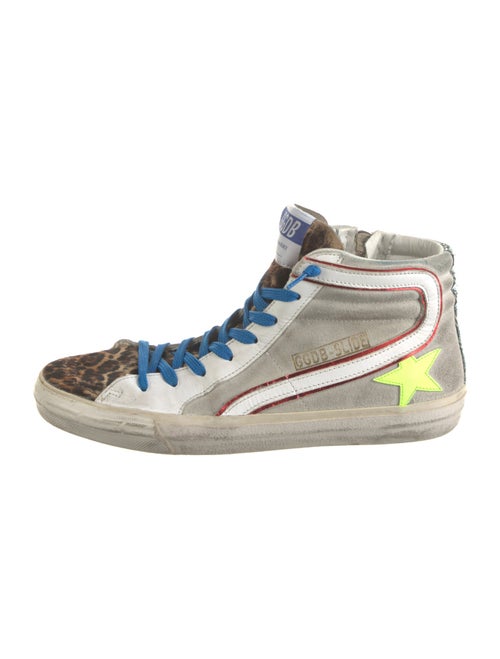 Golden Goose Suede Animal Print Sneakers