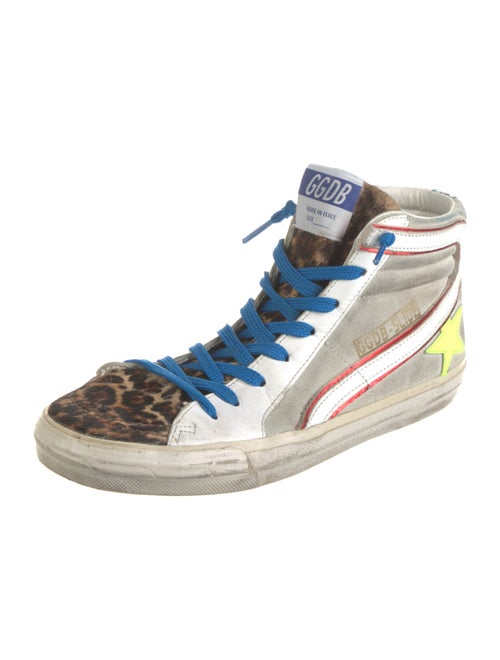 Golden Goose Suede Animal Print Sneakers